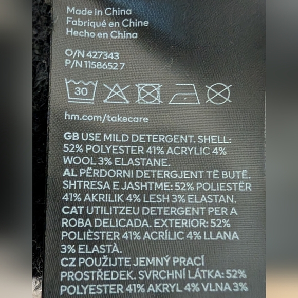 H&M Women's Black and White Striped Cardigan Sweater, Sz M - Picture 8 of 9